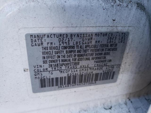 2017 NISSAN SENTRA S 3N1AB7AP4HY273868