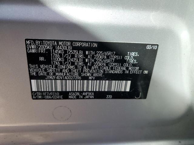 JTMZF4DV1AD027396 2010 Toyota Rav4