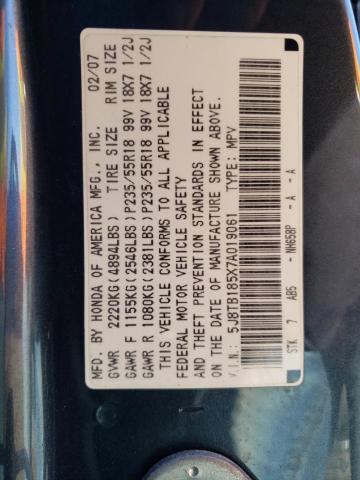5J8TB185X7A019061 Acura RDX