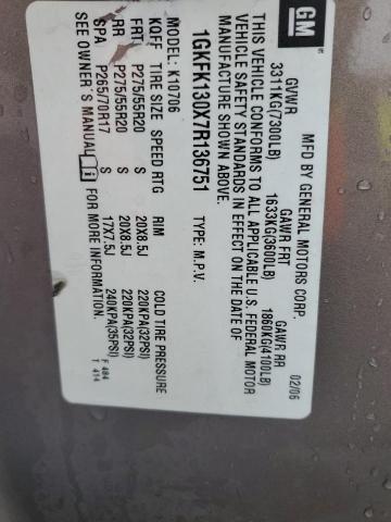1GKFK130X7R136751 GMC Yukon
