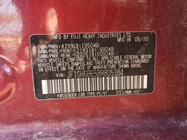 JF1GH6B65BH805384 Subaru Impreza 2.5i Premium