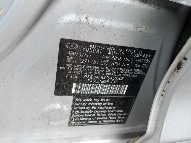 2018 HYUNDAI ELANTRA SP - KMHD04LBXJU450203
