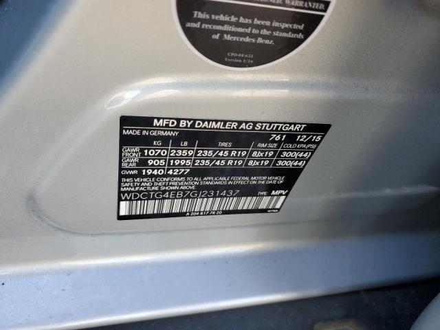 2016 MERCEDES-BENZ GLA 250 - WDCTG4EB7GJ231437