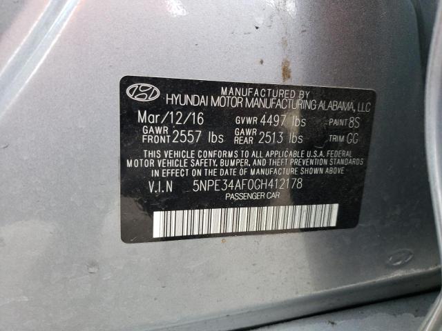 2016 HYUNDAI SONATA SPO - 5NPE34AF0GH412178