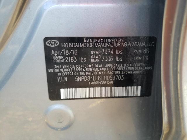 5NPD84LF8HH059703 Hyundai ELANTRA SE