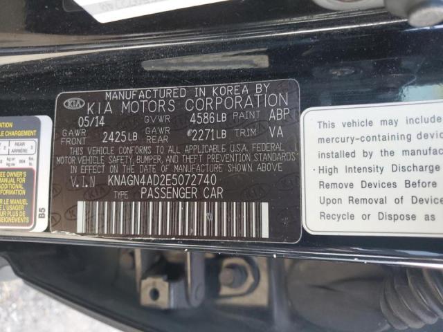 KNAGN4AD2E5072740 KIA OPTIMA HYBRID