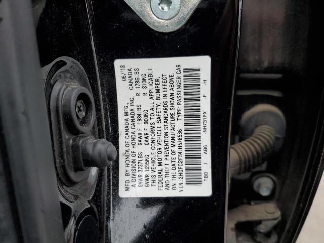 2018 HONDA CIVIC LX - 2HGFC2F54JH578536