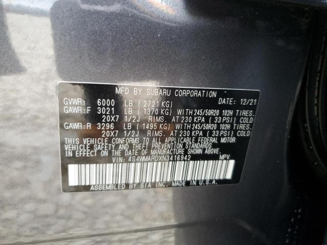 4S4WMARDXN3416942 Subaru Ascent