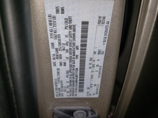 2017 FORD ESCAPE TIT - 1FMCU9J96HUB71726