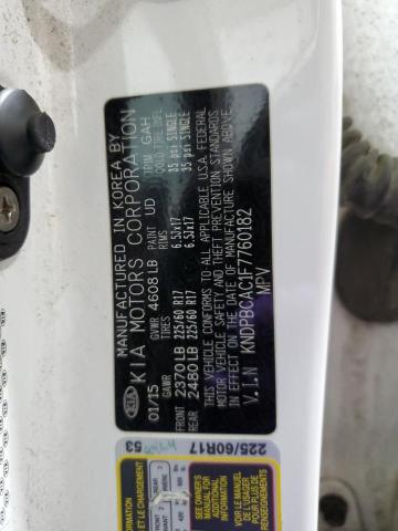 KNDPBCAC1F7760182 KIA Sportage Lx