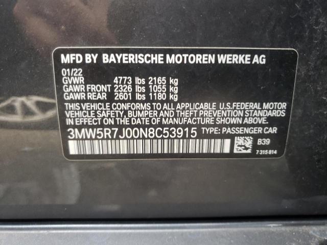 2022 BMW 330XI - 3MW5R7J00N8C53915