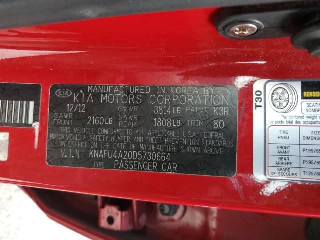 KNAFU4A20D5730664 KIA FORTE EX