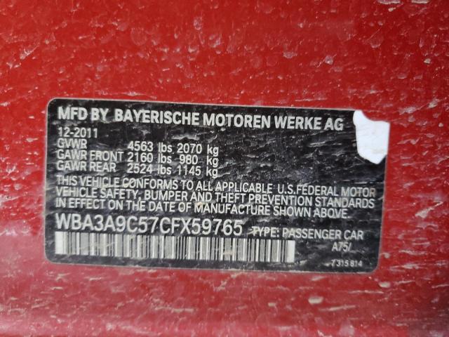WBA3A9C57CFX59765 BMW 335 I