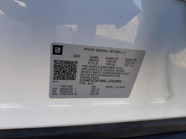 2020 CHEVROLET TRAVERSE L - 1GNEVGKW6LJ242881