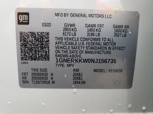 2022 CHEVROLET TRAVERSE P - 1GNERKKW0NJ156735