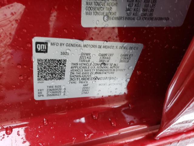 2022 GMC SIERRA LIM - 3GTU9DEDXNG107652