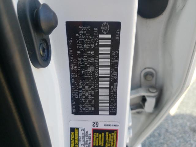 2019 TOYOTA CAMRY L - 4T1B11HK8KU824823