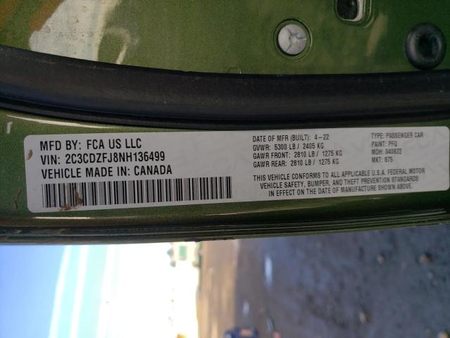 2022 DODGE CHALLENGER - 2C3CDZFJ8NH136499