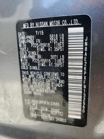 2015 NISSAN QUEST S - JN8AE2KPXF9132560