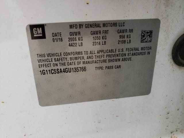 2016 CHEVROLET MALIBU LIM - 1G11C5SA4GU135766