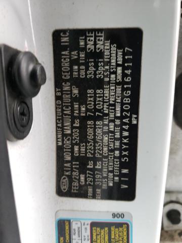 5XYKW4A20BG164117 KIA SORENTO SX