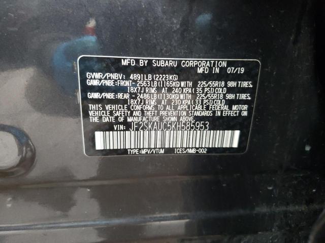 JF2SKAUC5KH585953 Subaru Forester Limited