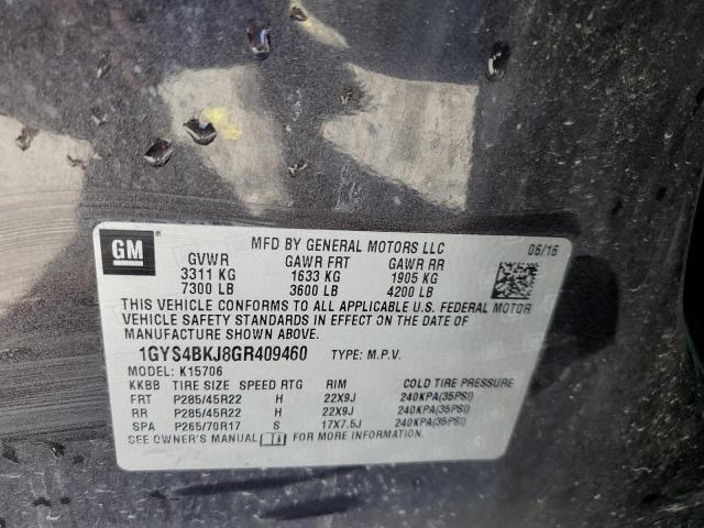 1GYS4BKJ8GR409460 Cadillac Escalade Luxury