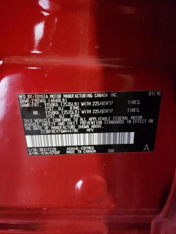 2016 TOYOTA RAV4 XLE - 2T3RFREV7GW444786