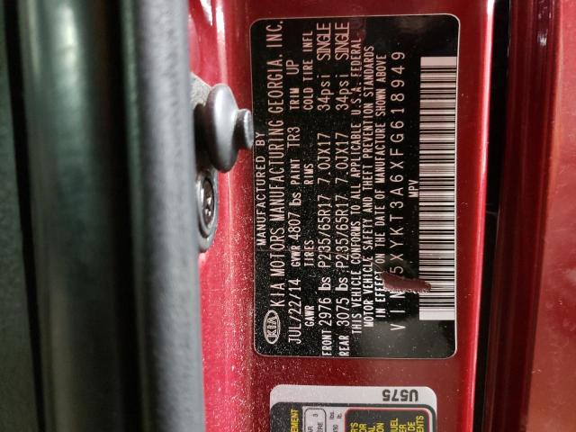 2015 KIA SORENTO LX - 5XYKT3A6XFG618949