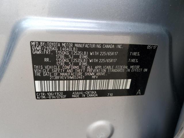 2017 TOYOTA RAV4 LE 2T3BFREV1HW653461