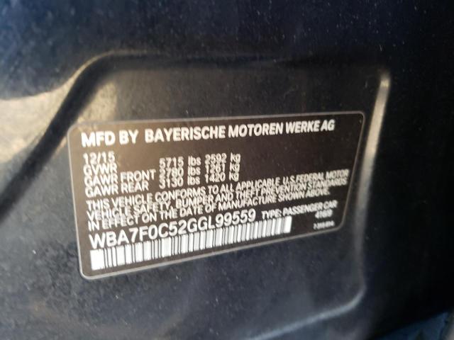 2016 BMW 750 I - WBA7F0C52GGL99559