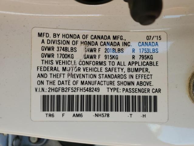 2015 HONDA CIVIC LX - 2HGFB2F52FH548249