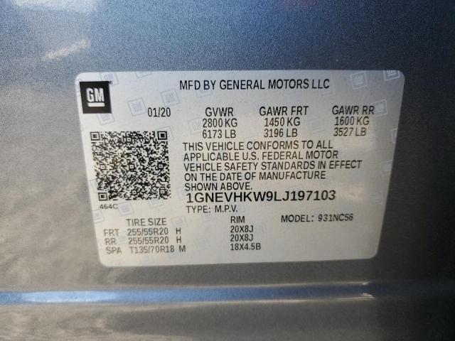 2020 CHEVROLET TRAVERSE L - 1GNEVHKW9LJ197103