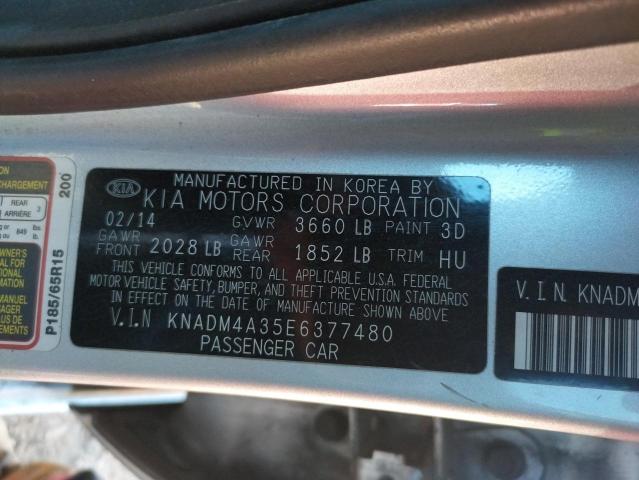 KNADM4A35E6377480 KIA RIO LX