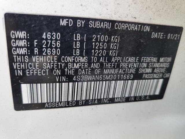 4S3BWAN65M3011669 Subaru Legacy Limited