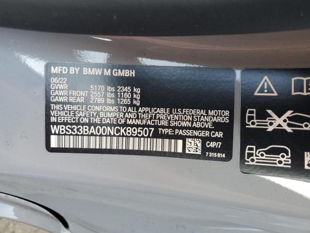 2022 BMW M4 COMPETI WBS33BA00NCK89507