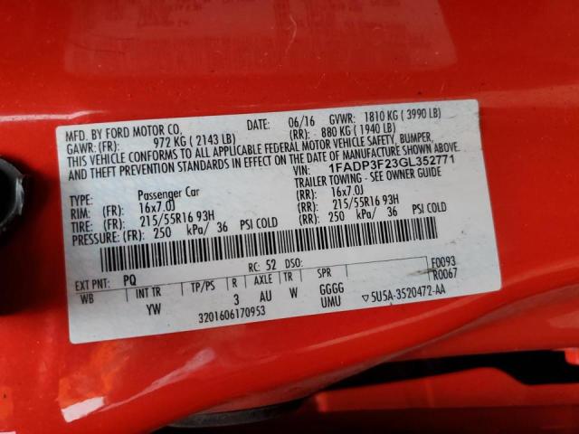 VIN 4T1BF1FKXGU122465 2016 Toyota Camry, SE no.12