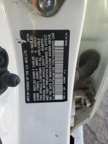 2017 HONDA CIVIC EXL - SHHFK7H73HU401150