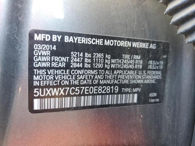 5UXWX7C57E0E82819 BMW X3 Xdrive35i