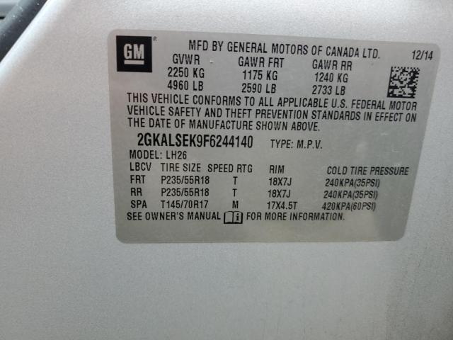 2GKALSEK9F6244140 GMC Terrain Slt