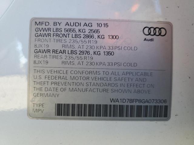 2016 AUDI Q5 PREMIUM - WA1D7BFP8GA073306