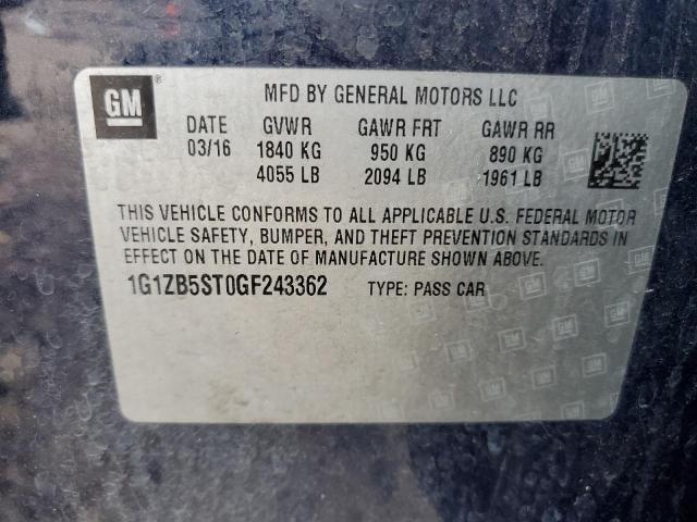 2016 CHEVROLET MALIBU LS - 1G1ZB5ST0GF243362