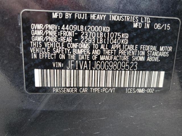 JF1VA1J60G9809523 Subaru Wrx Limited