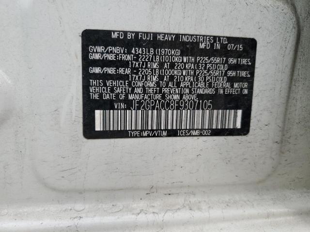 JF2GPACC8F9307105 Subaru Xv Crosstrek 2.0 Premium