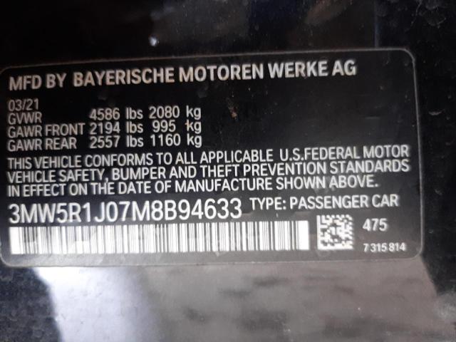 2021 BMW 330I - 3MW5R1J07M8B94633