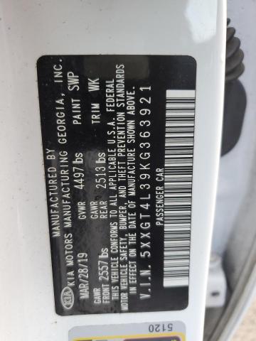 5XXGT4L39KG363921 KIA Optima Lx