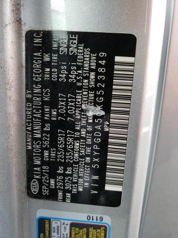 5XYPGDA50KG523849 KIA SORENTO LX