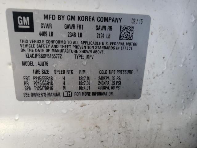 2015 BUICK ENCORE CON - KL4CJFSBXFB155772