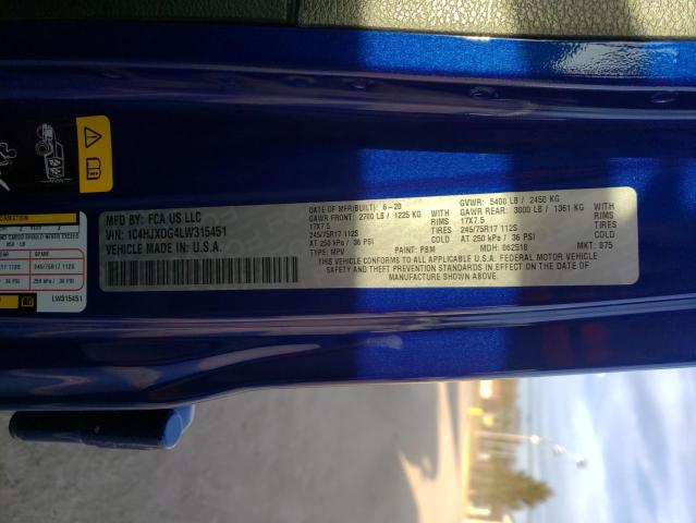 2020 JEEP WRANGLER U - 1C4HJXDG4LW315451
