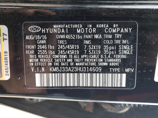 2017 HYUNDAI TUCSON LIM - KM8J33A23HU314609